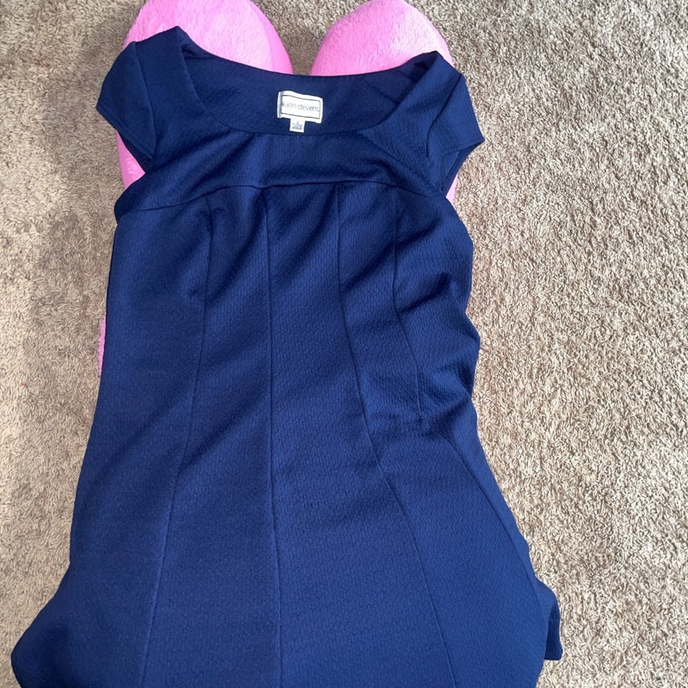 Corporate office dress, Sleeveless, soft. Karen Stevens